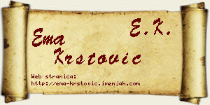 Ema Krstović vizit kartica